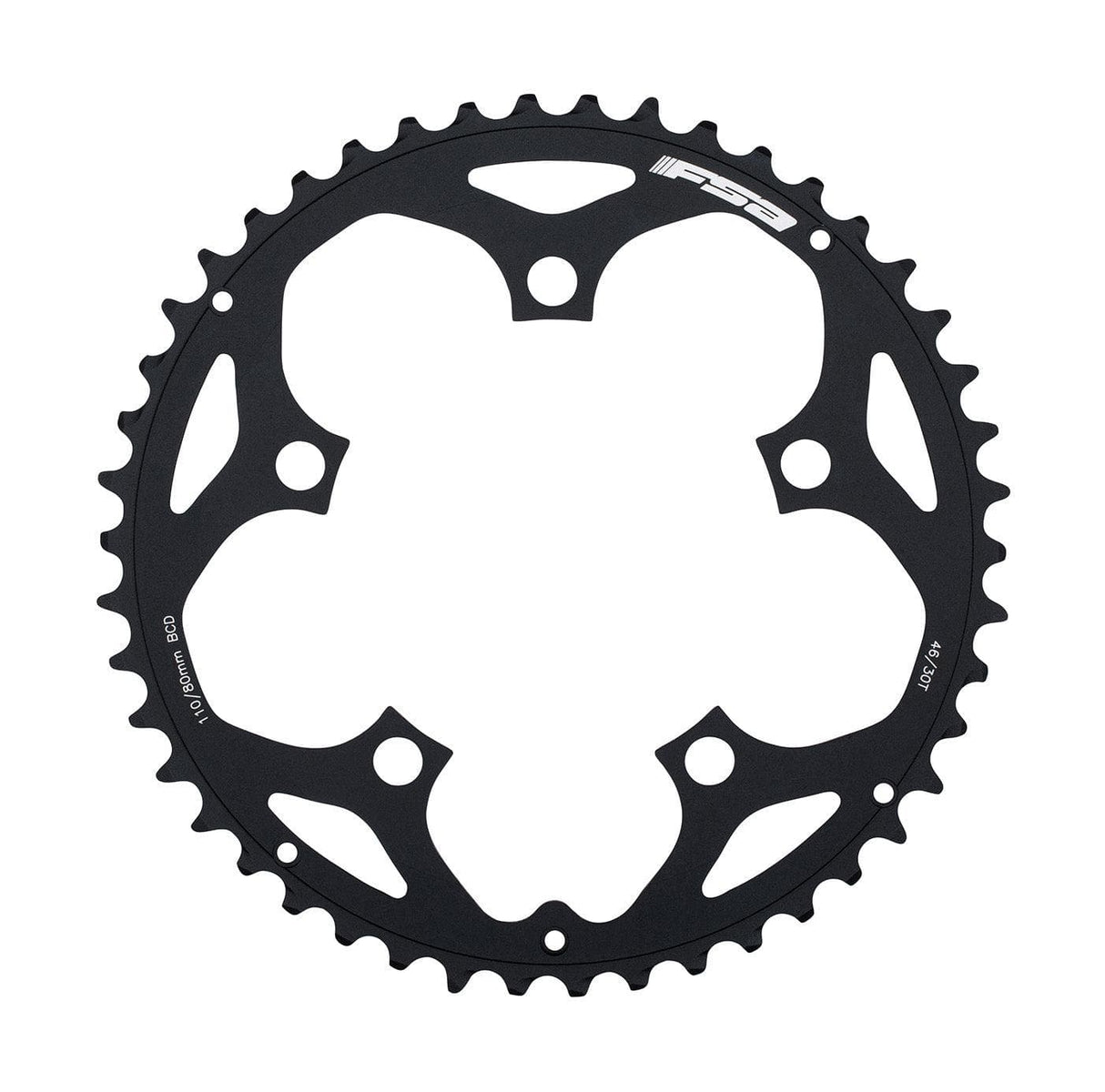 FSA Tempo Road Chainring (2x11, 110x46T(30T), Black, 5h)