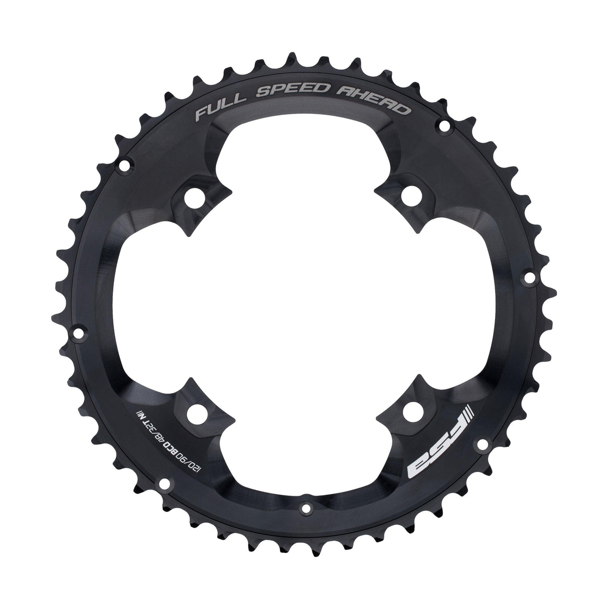 FSA Powerbox Road Chainring (2x11, 120x46T, Black, 4h)