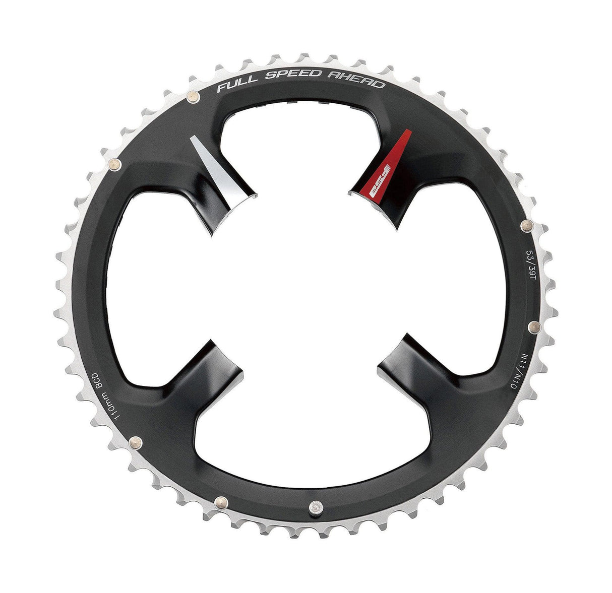 FSA K-Force ABS Road Chainring (2x11, 110x53T, Black, RD, 4h)