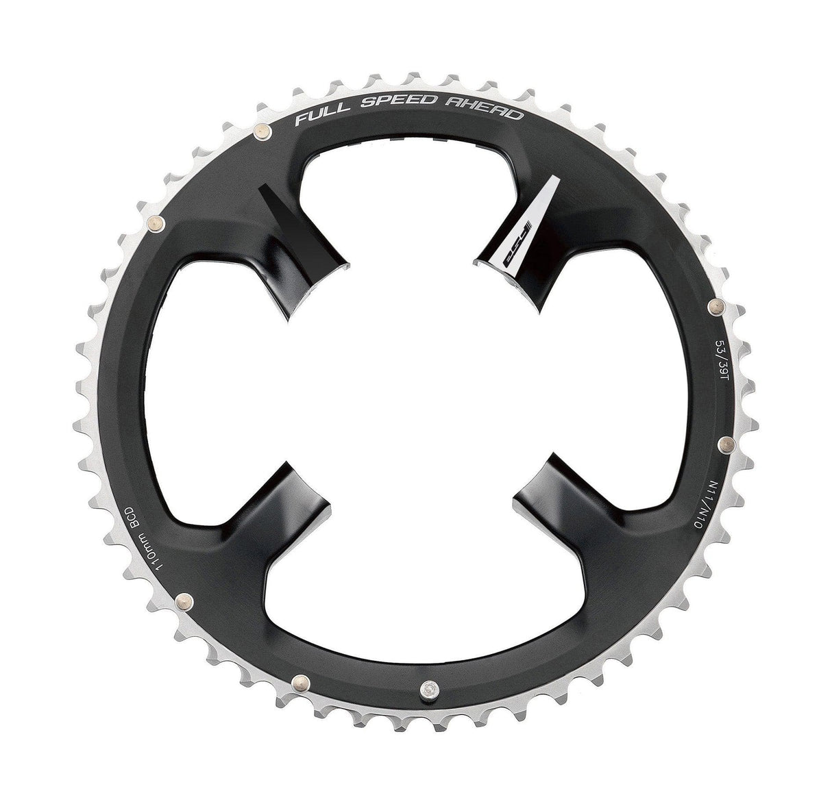 FSA K-Force ABS Road Chainring (2x11, 110x53T, Black, GD, 4h)