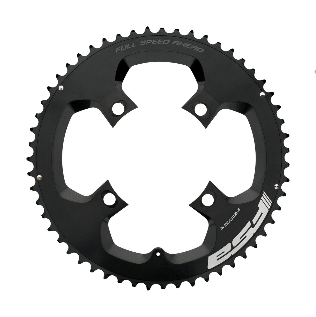 FSA Powerbox Carbon Road Chainring (2x11, 110x42T, Black, 4h)