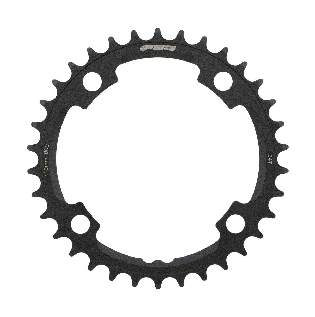 FSA SL-K/Pbox ABS Road Chainring (2x11, 110x34T, Black, 4h)