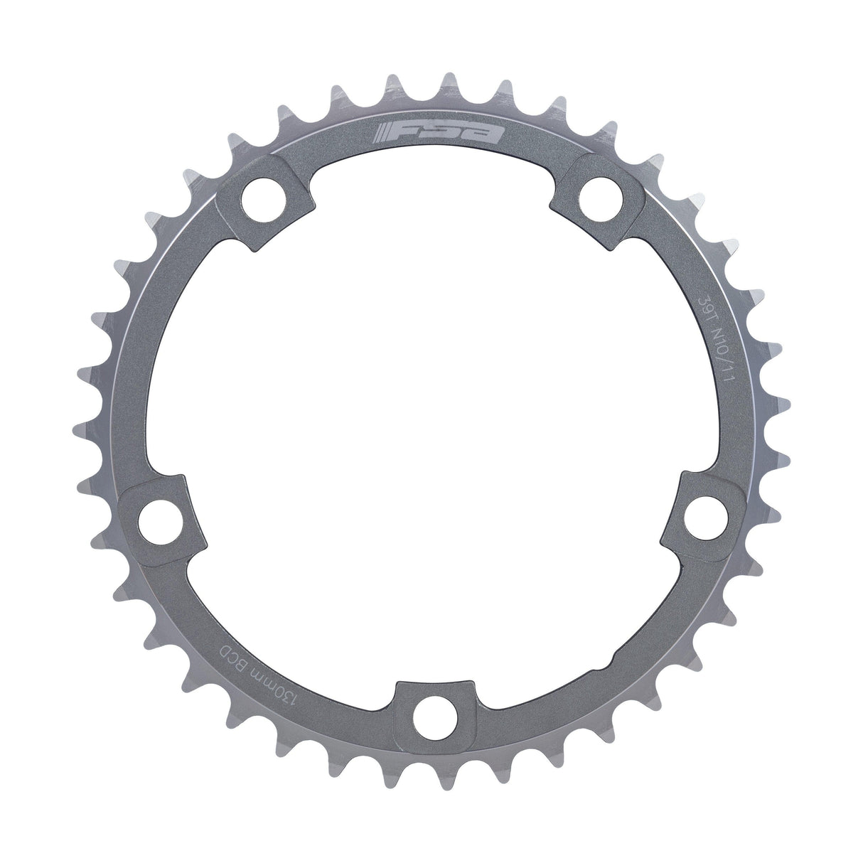 FSA Pro Road Chainring (2x11, 130x39T, Grey, 5h)