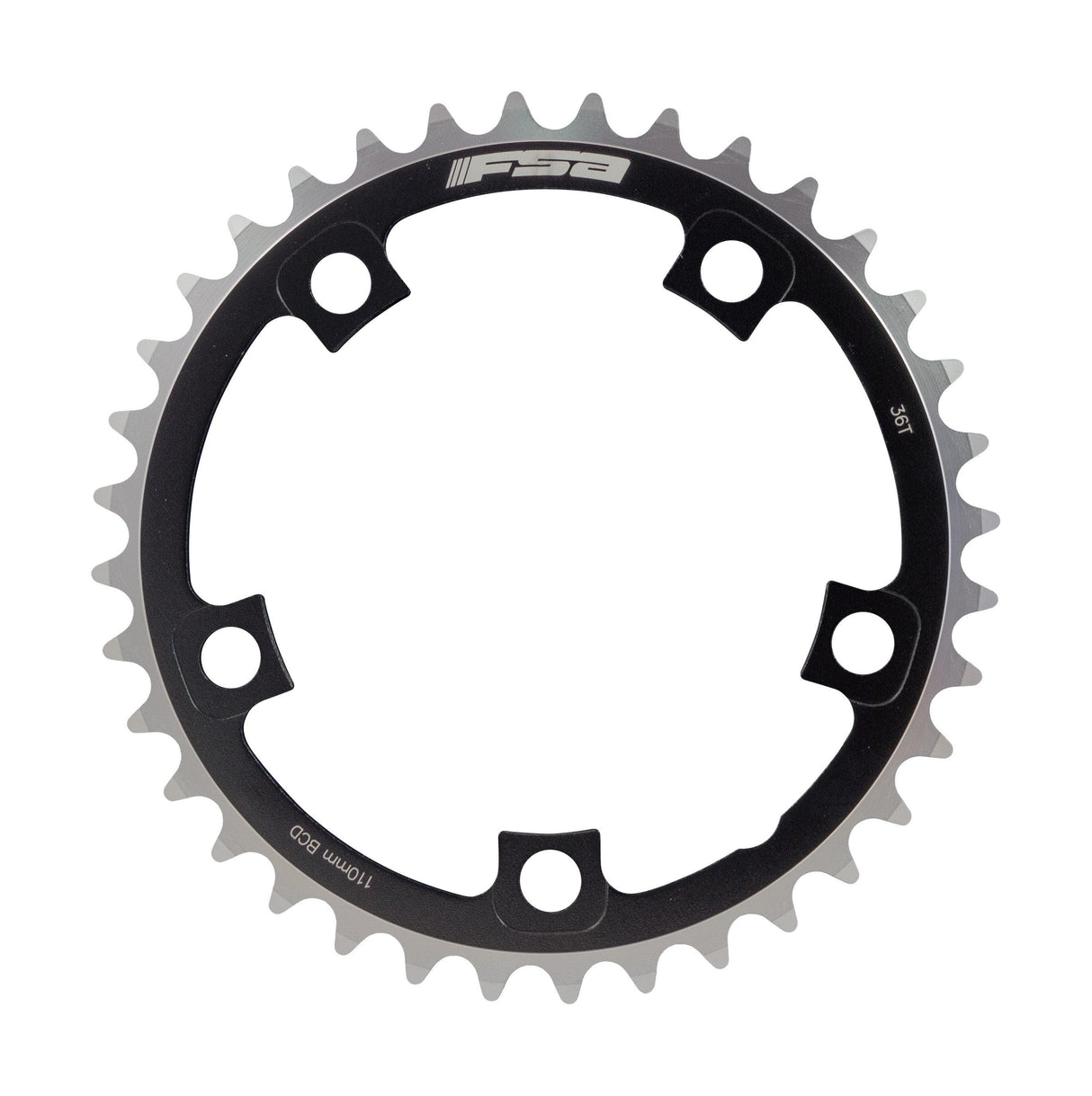 FSA Pro Road Chainring (2x11, 110x36T, Black, 5h)