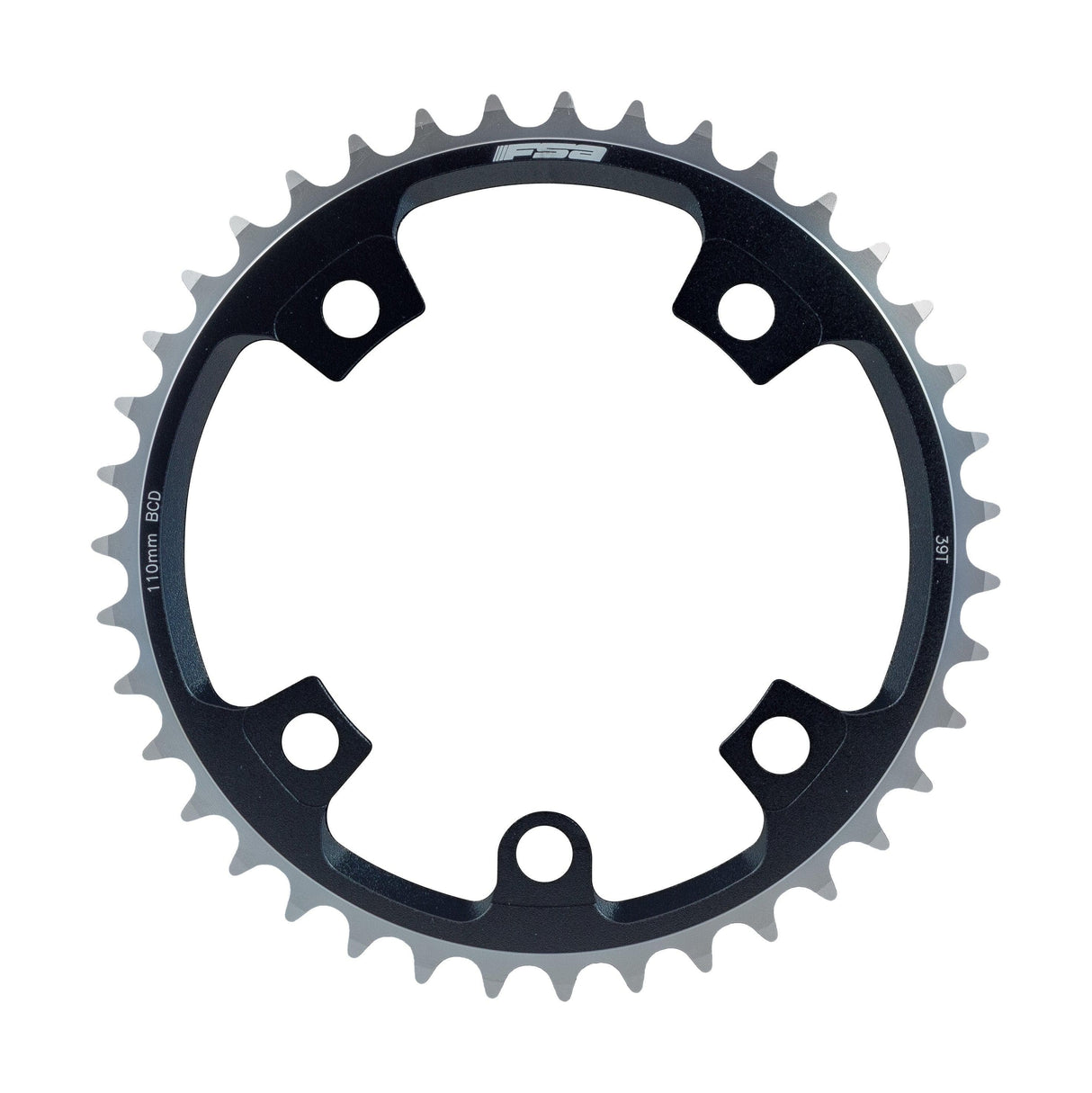 FSA K-Force ABS Road Chainring (2x11, 110x39T, Black, 5h)