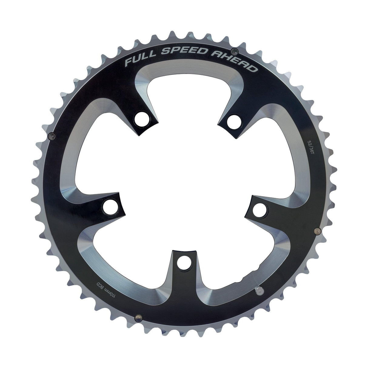 FSA Super Road Chainring (2x11, 110x52T, Black, 5h)