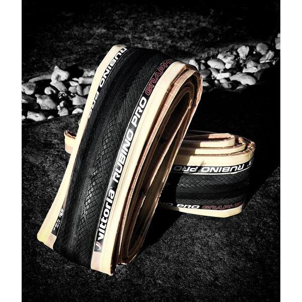 Vittoria Rubino Pro IV 700x28c Fold Black-Tan G2.0 Clincher Tyre Twin Pack Inc Tubes