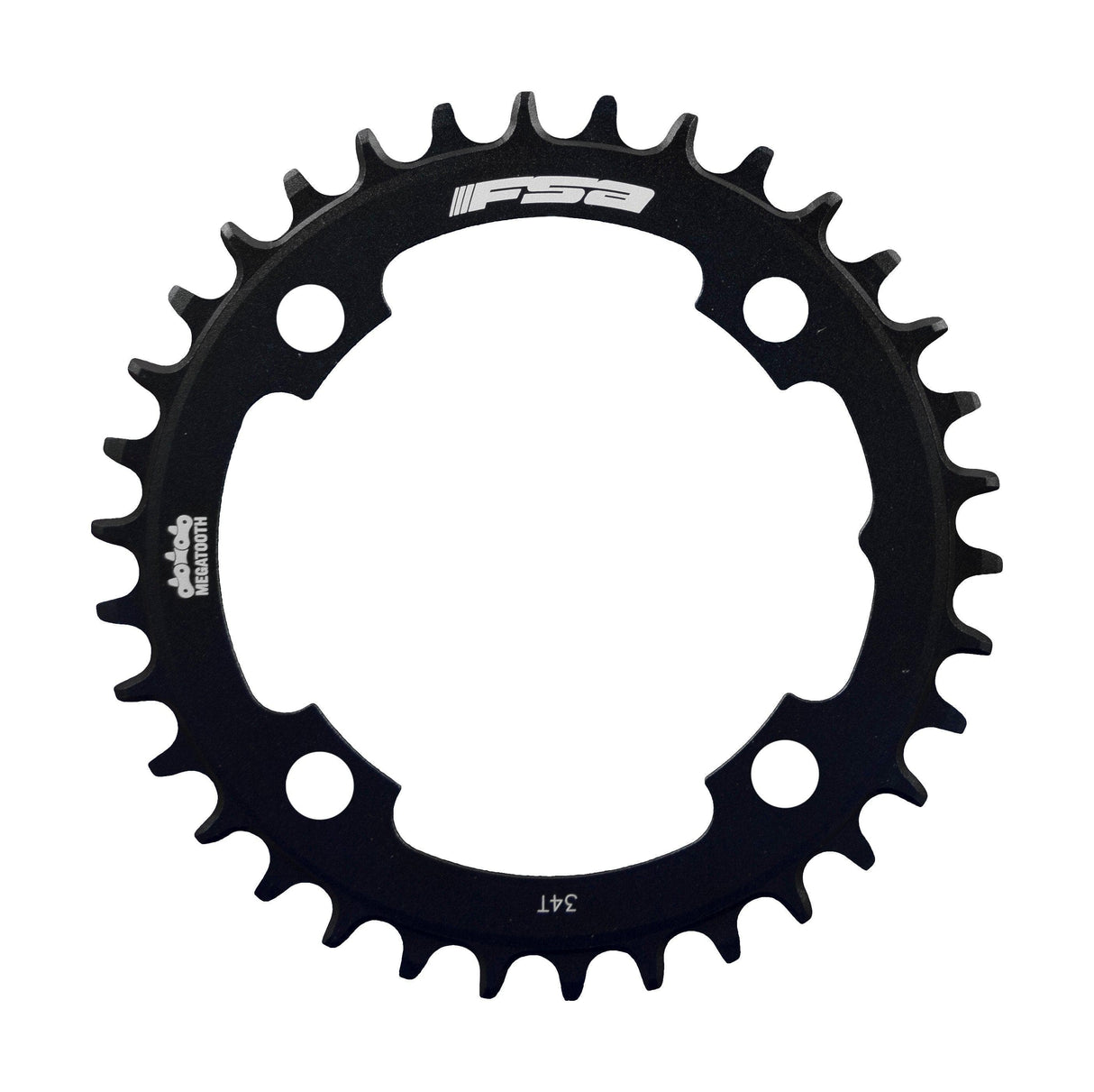 FSA Megatooth MTB Chainring (1x11, 104x34T, Black, 4h)