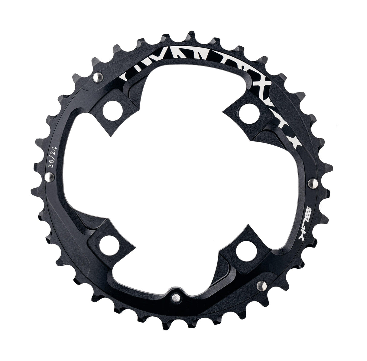 FSA SL-K Modular MTB Chainring (2x11, 96x38T(28T), Black, 4h)