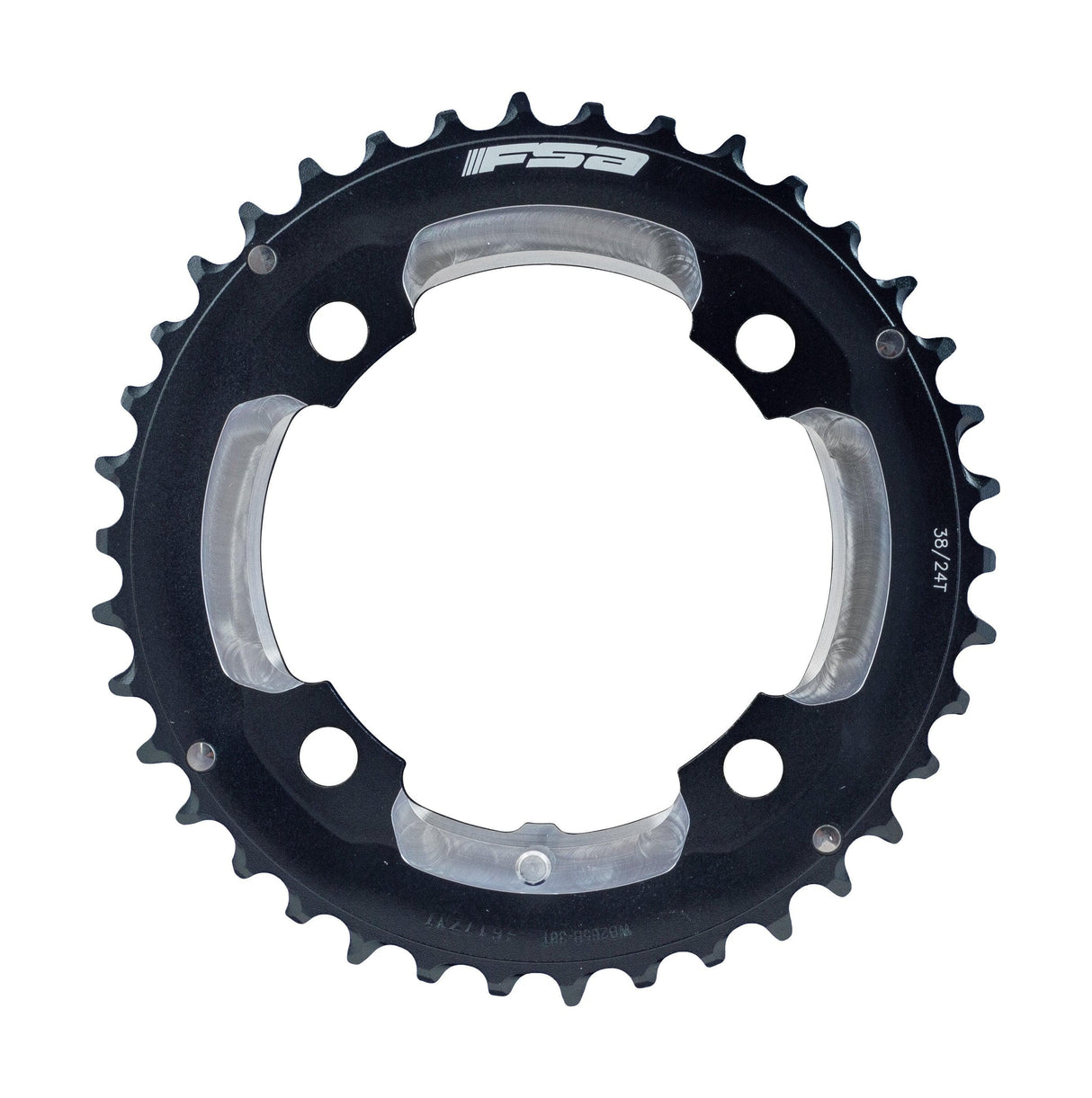 FSA Pro MTB Chainring (2x10, 104x38T, Black, 4h, 12mm Pin)