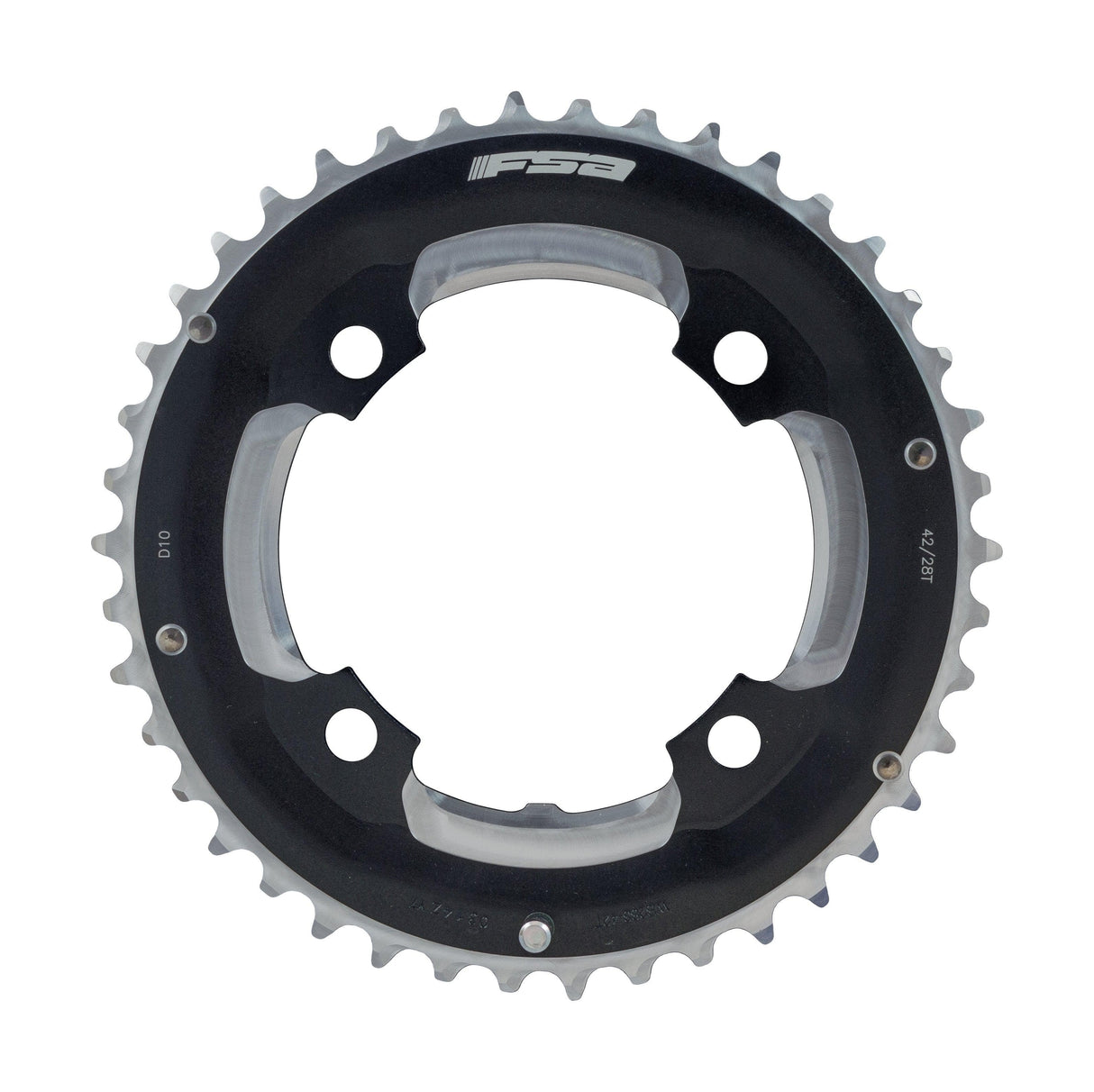 FSA Pro MTB Chainring (2x10, 104x42T, Black, 4h, 12mm Pin)