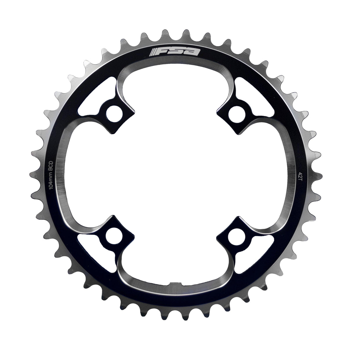 FSA DH MTB Chainring (1x10, 104x42T, Black, 4h)