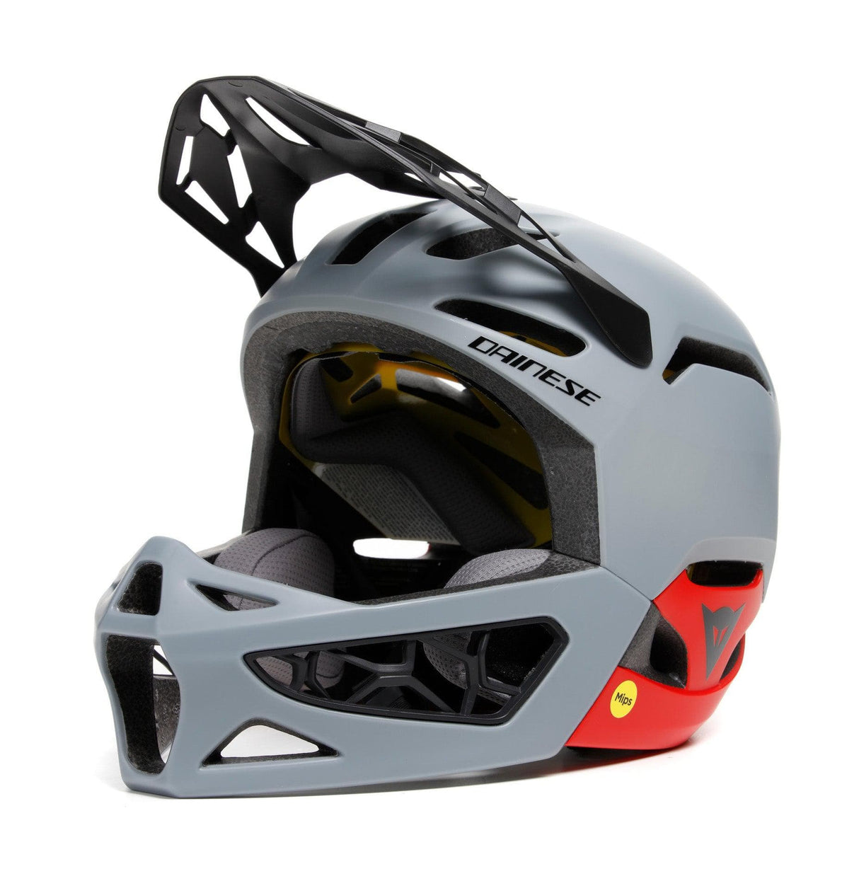 Dainese Linea 01 MIPS Full Face MTB Helmet (Grey & Red, S/M)