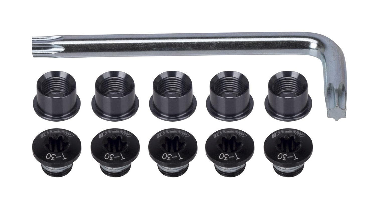 FSA Chainring Bolt Kit for Road Double (×10, Black)