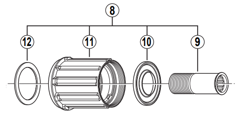 Shimano Spares FH-M665 complete Freehub body