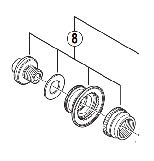 Shimano FH-7900 left hand lock bolt