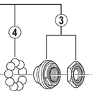 Shimano Spares FH-M525-A right hand lock nut unit