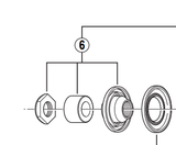 Shimano Spares FH-M590 left hand lock nut unit