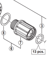 Shimano Spares FH-M788 complete freewheel body