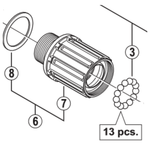 Shimano Spares FH-M678 complete freewheel body