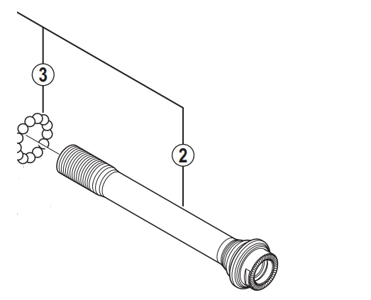 Shimano FH-M820 hub axle, 12 mm