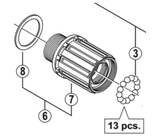 Shimano Spares FH-M640 complete freewheel body