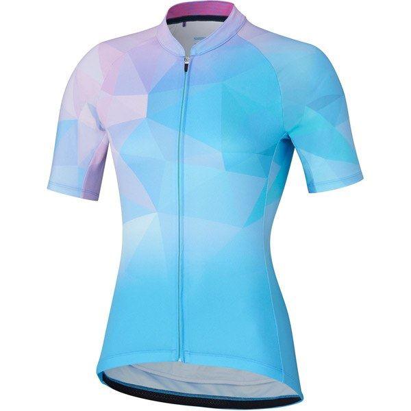 Shimano Clothing Women's Mizuki Jersey, Blue/Pink, Size M