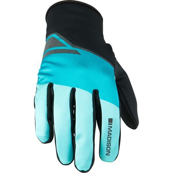 Madison Sprint men's softshell gloves; blue curaco blocks X-large