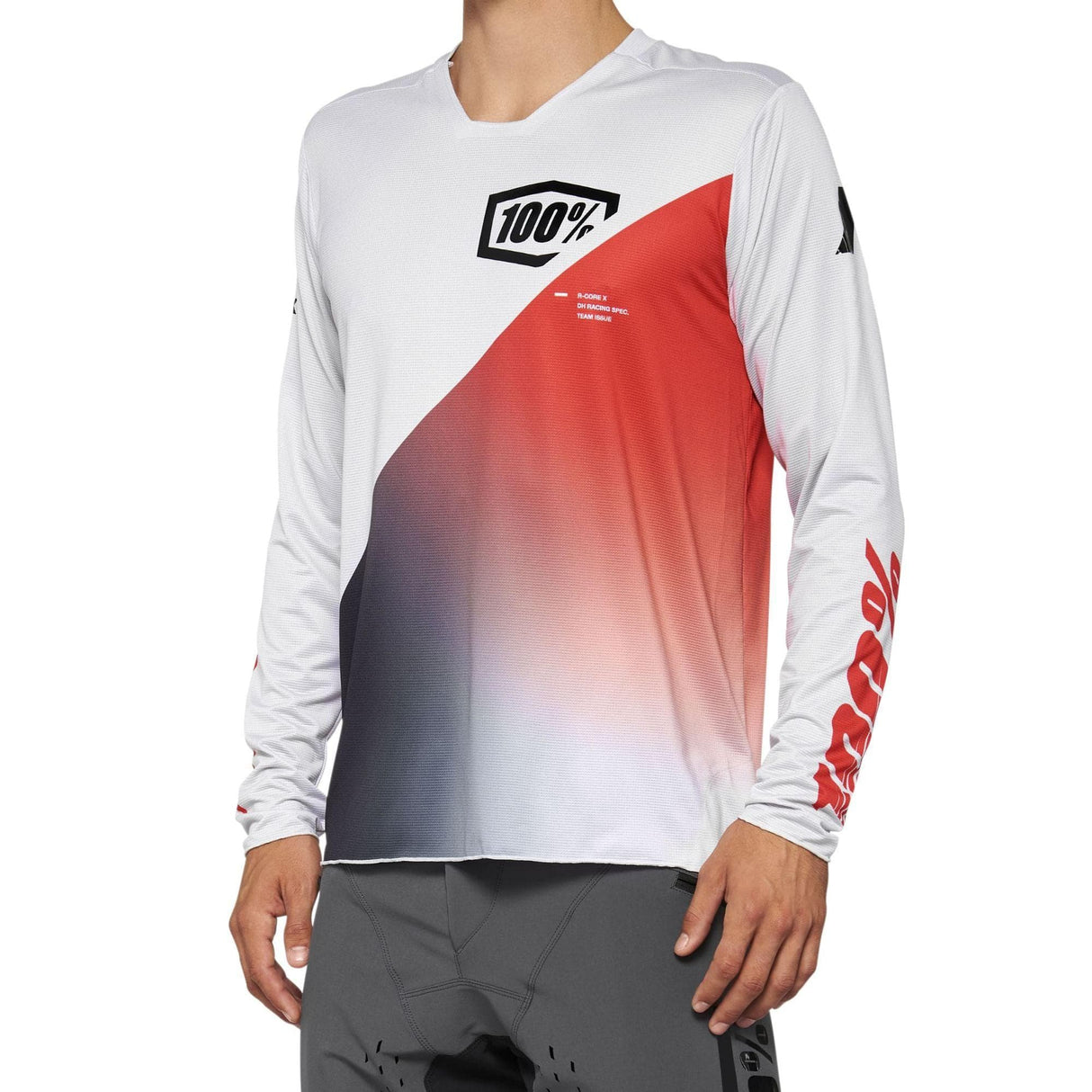 100% R-Core X Long Sleeve Jersey 2022 Grey / Racer Red M