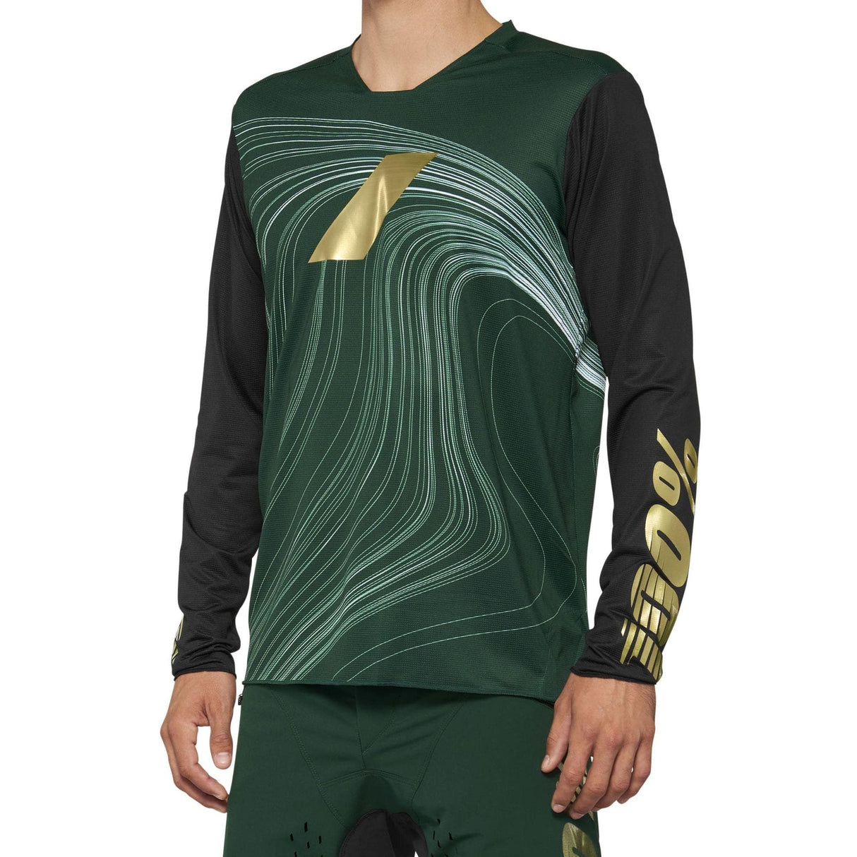 100% R-Core X Long Sleeve Limited Edition Jersey 2022 Forest Green L