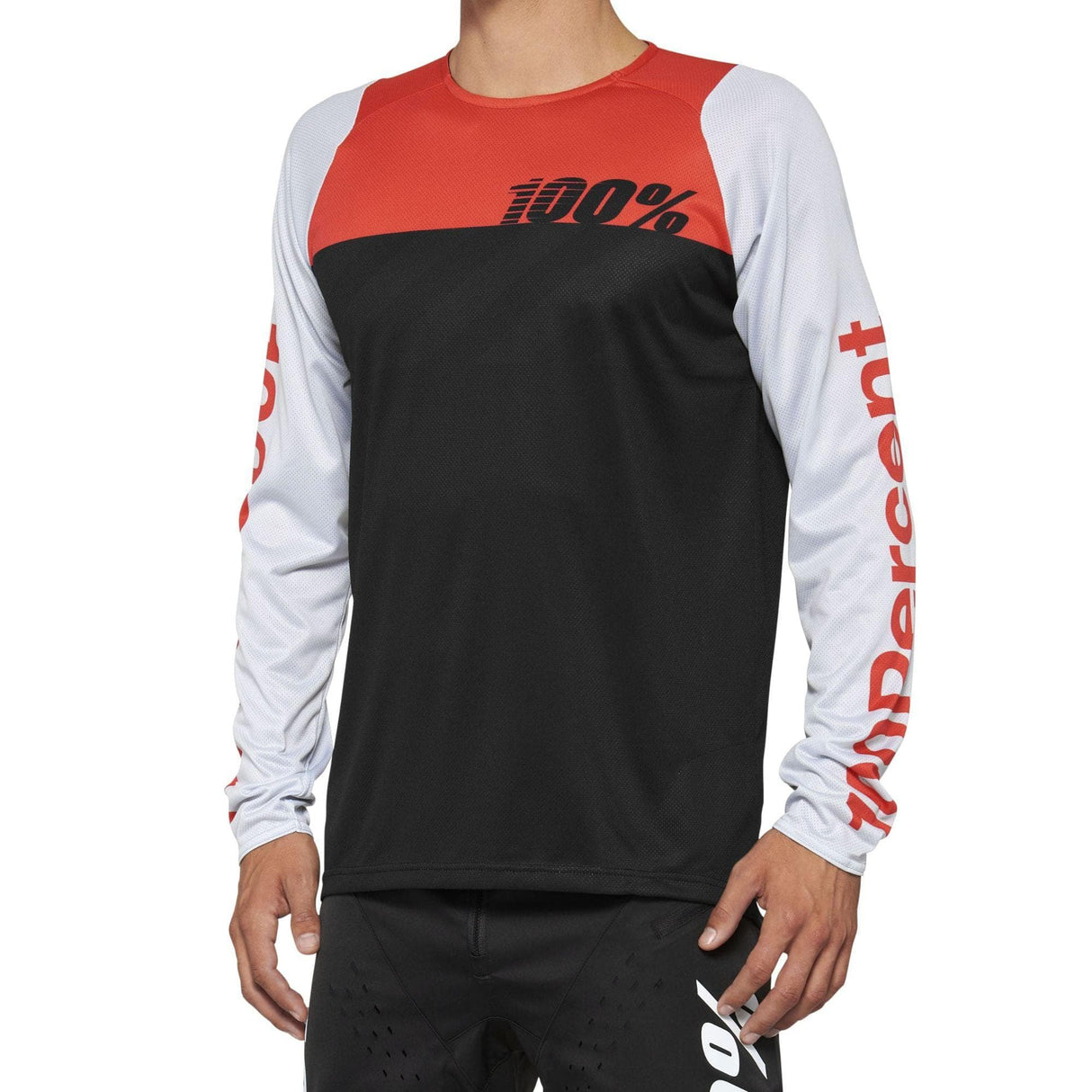 100% R-Core Long Sleeve Jersey 2022 Black / Racer Red L