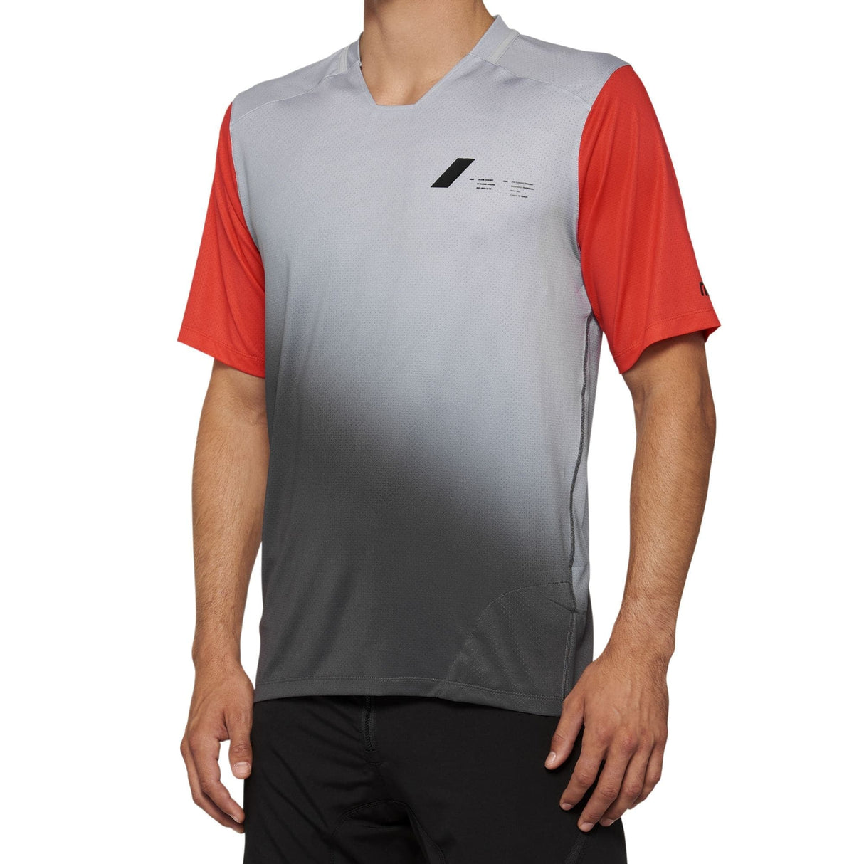 100% Celium Short Sleeve Jersey 2022 Grey / Racer Red M