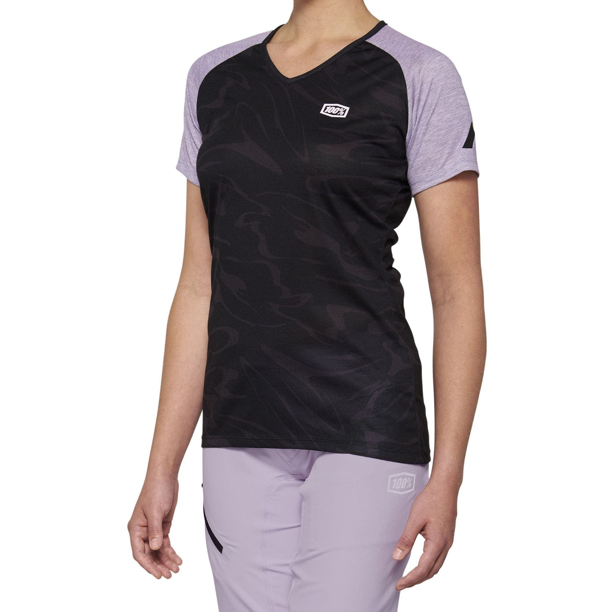 100% Airmatic Short Sleeve Women's Jersey 2022 Black / Lavender M