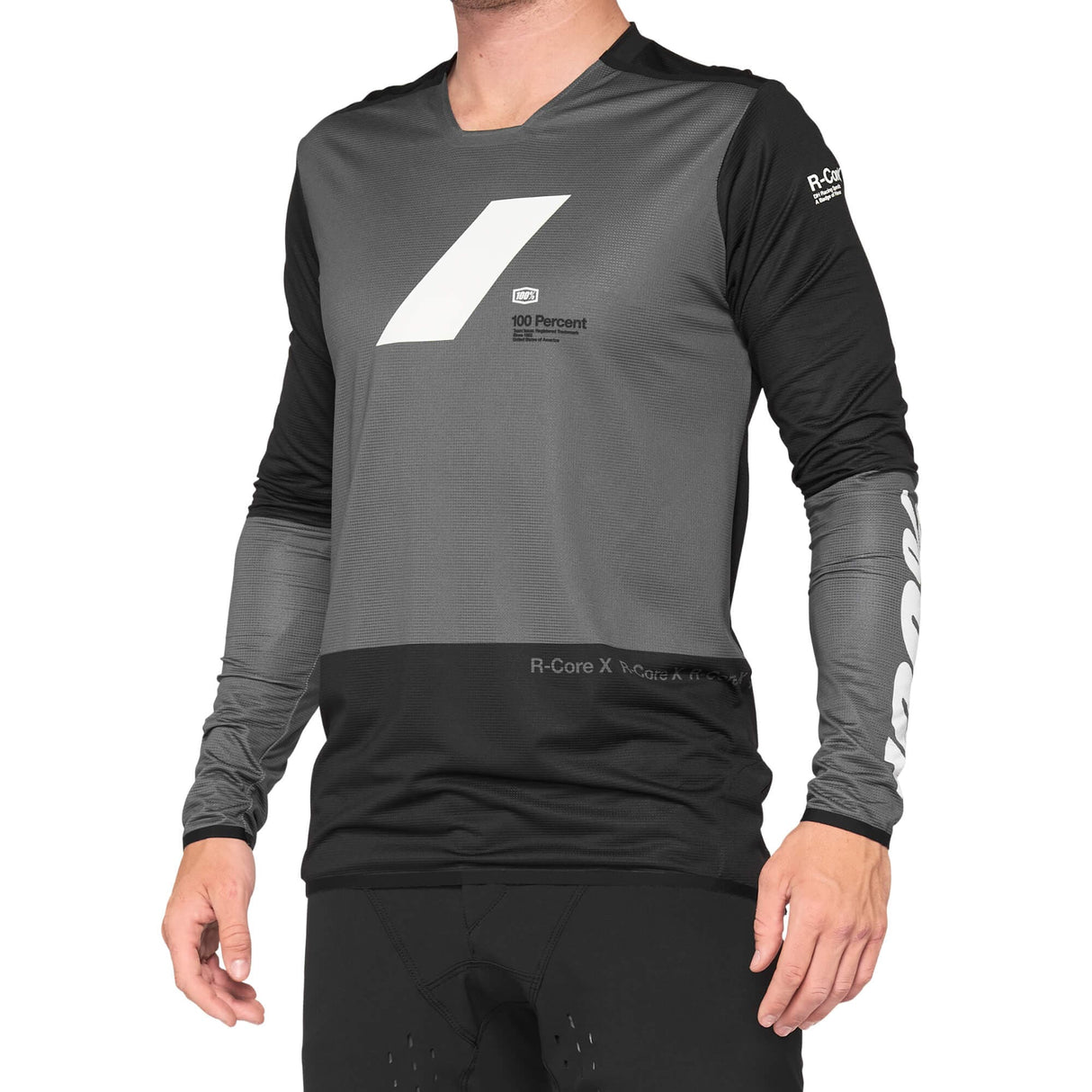 100% R-Core X Jersey Charcoal / Black L