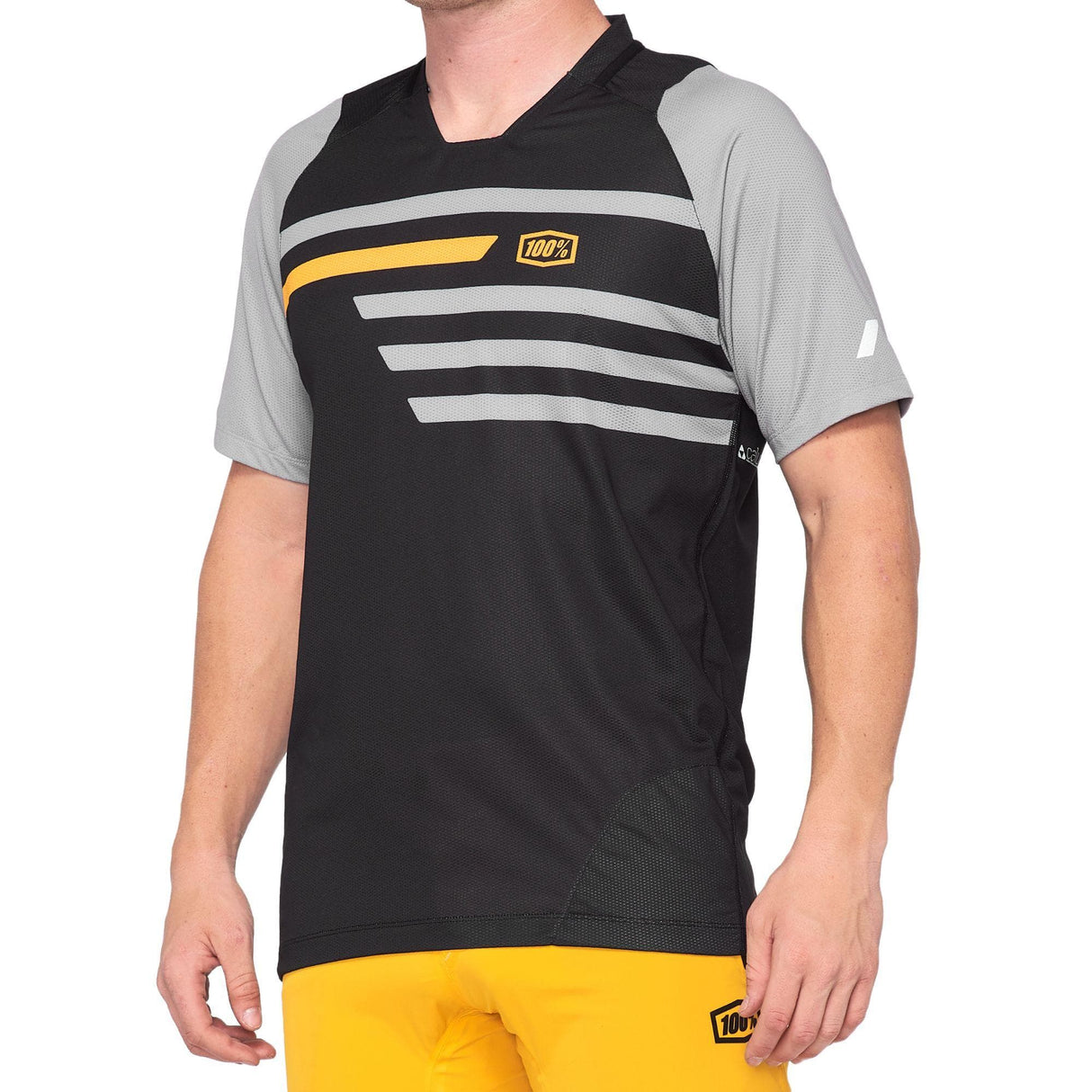 100% Celium Jersey Black / Mustard S