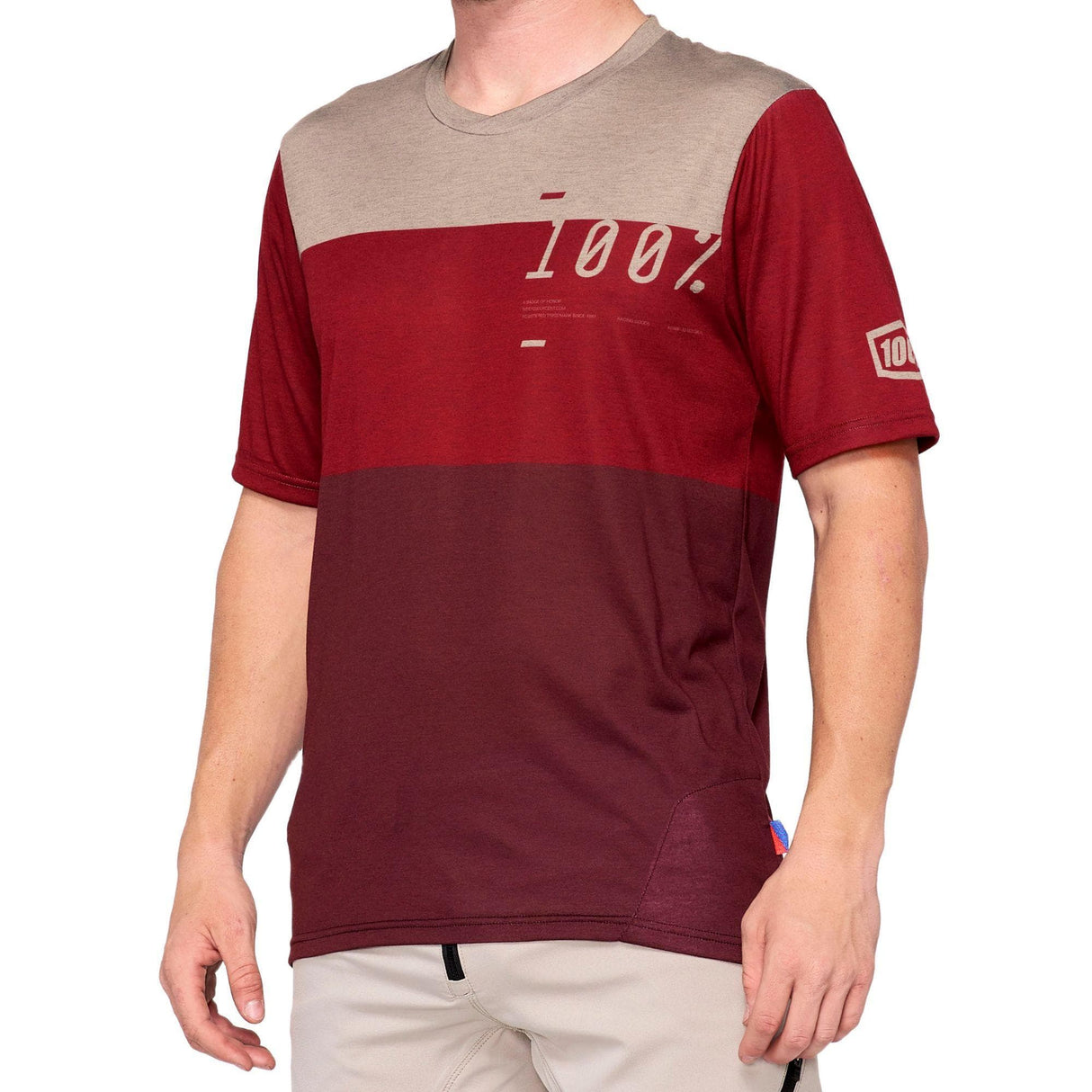 100% Airmatic Jersey Brick / Dark Red L