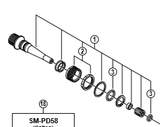 Shimano Spares PD-7810 right hand pedal axle assembly