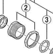 Shimano PD-7700 bolt and locknut left hand