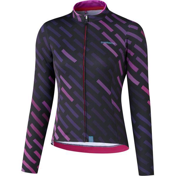 Shimano Clothing Women's Kaede Thermal Jersey, Purple, Size S