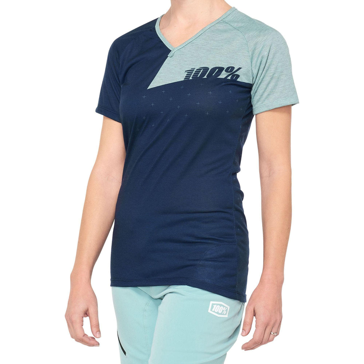 100% Airmatic Women's Jersey Navy / Seafoam S