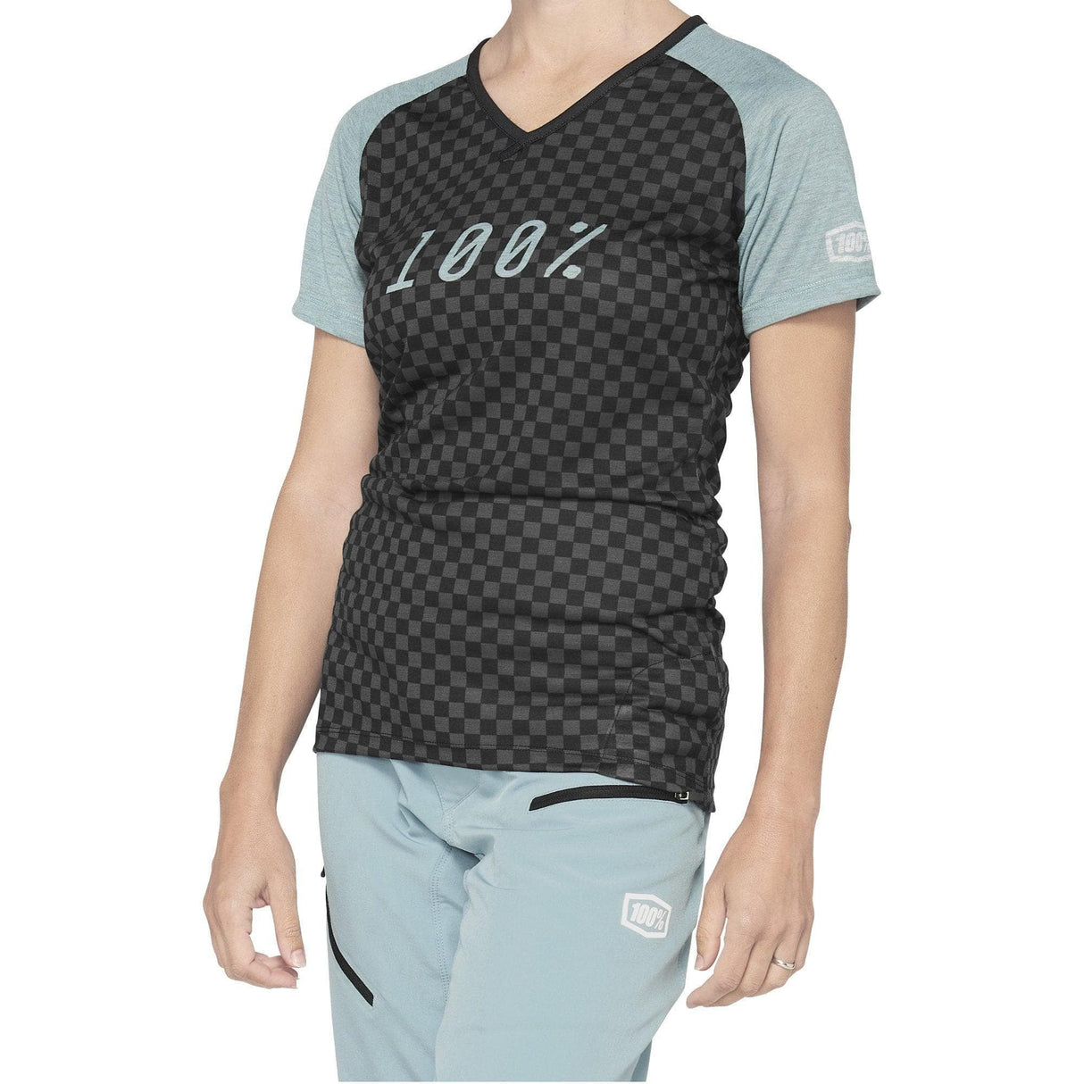 100% Airmatic Women's Jersery Seafoam Checkers M