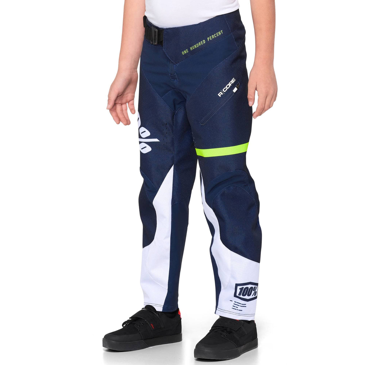 100% R-Core Youth Pants Dark Blue / Yellow 22"