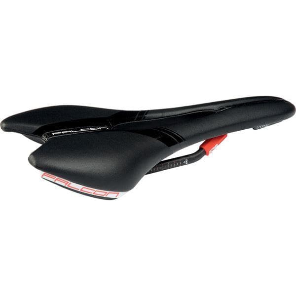 PRO Falcon saddle carbon rails, 142 mm wide, anatomic fit, black / black