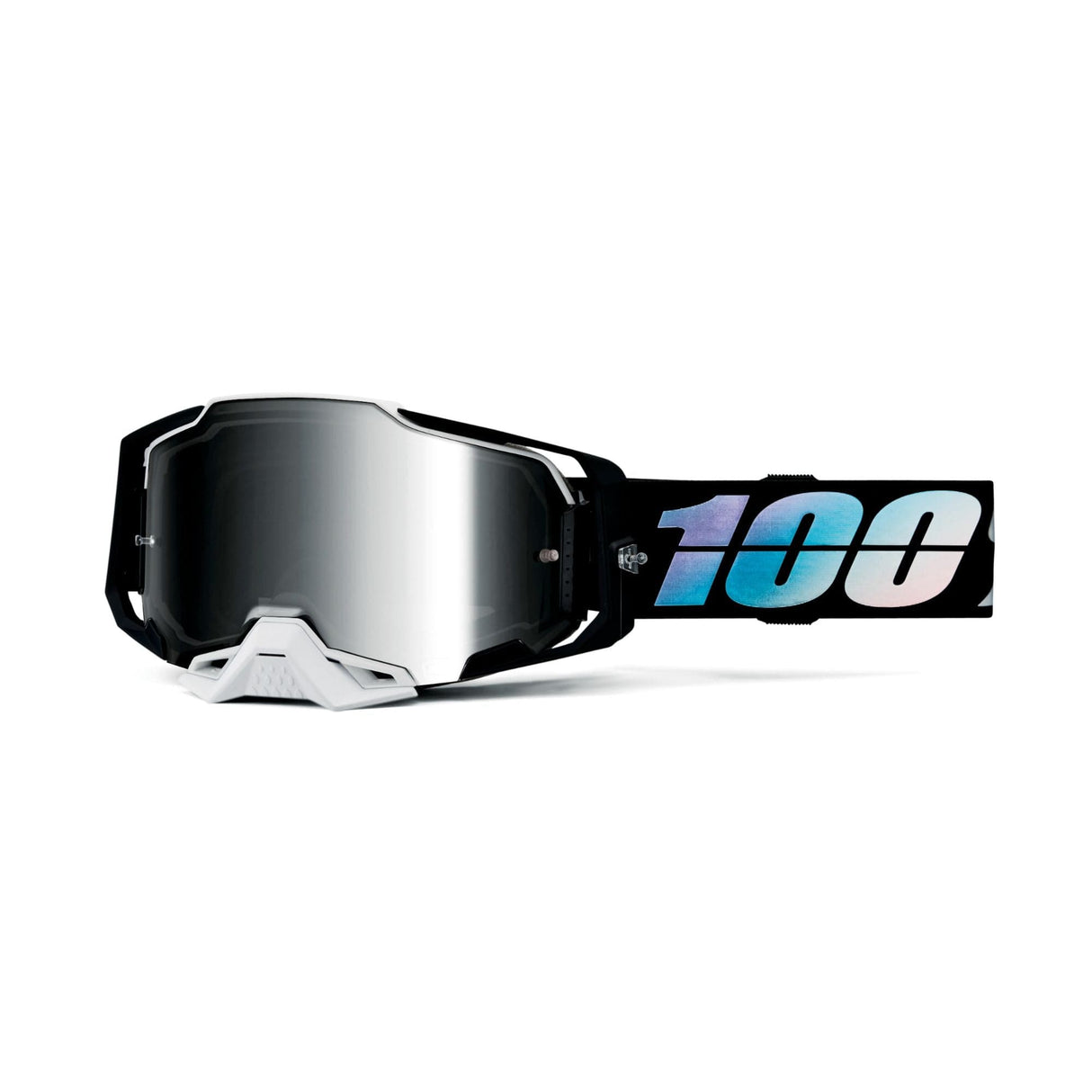 100% Armega Krisp Downhill Dirt Bike Goggles - Mirror Silver Lens