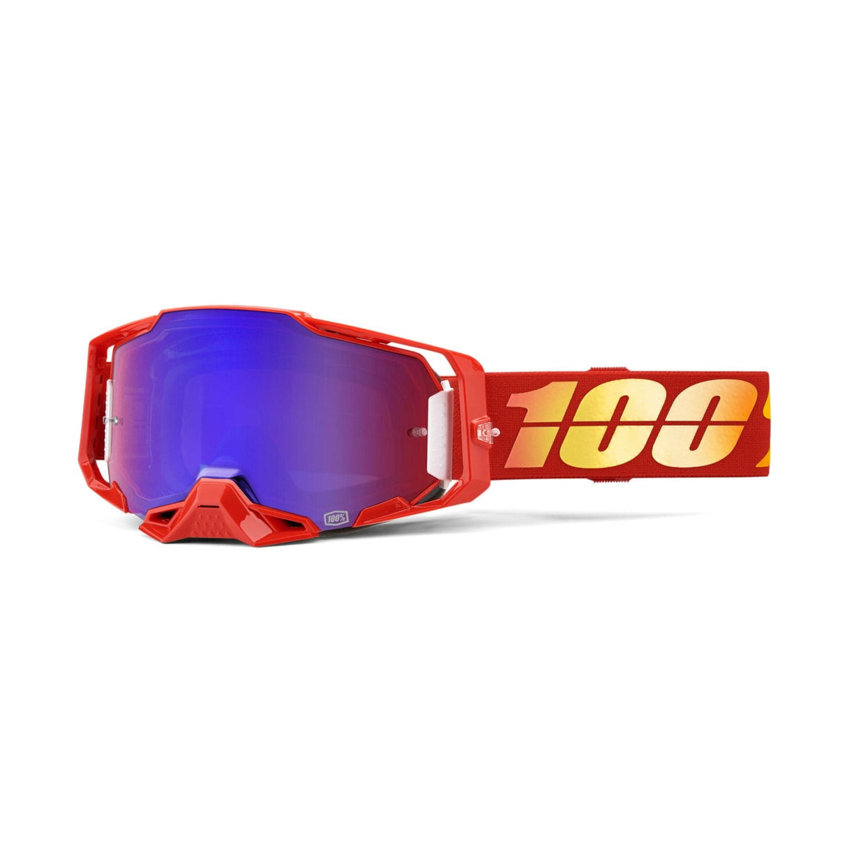 100% Armega Nuketown Downhill Dirt Bike Goggles - Mirror Red