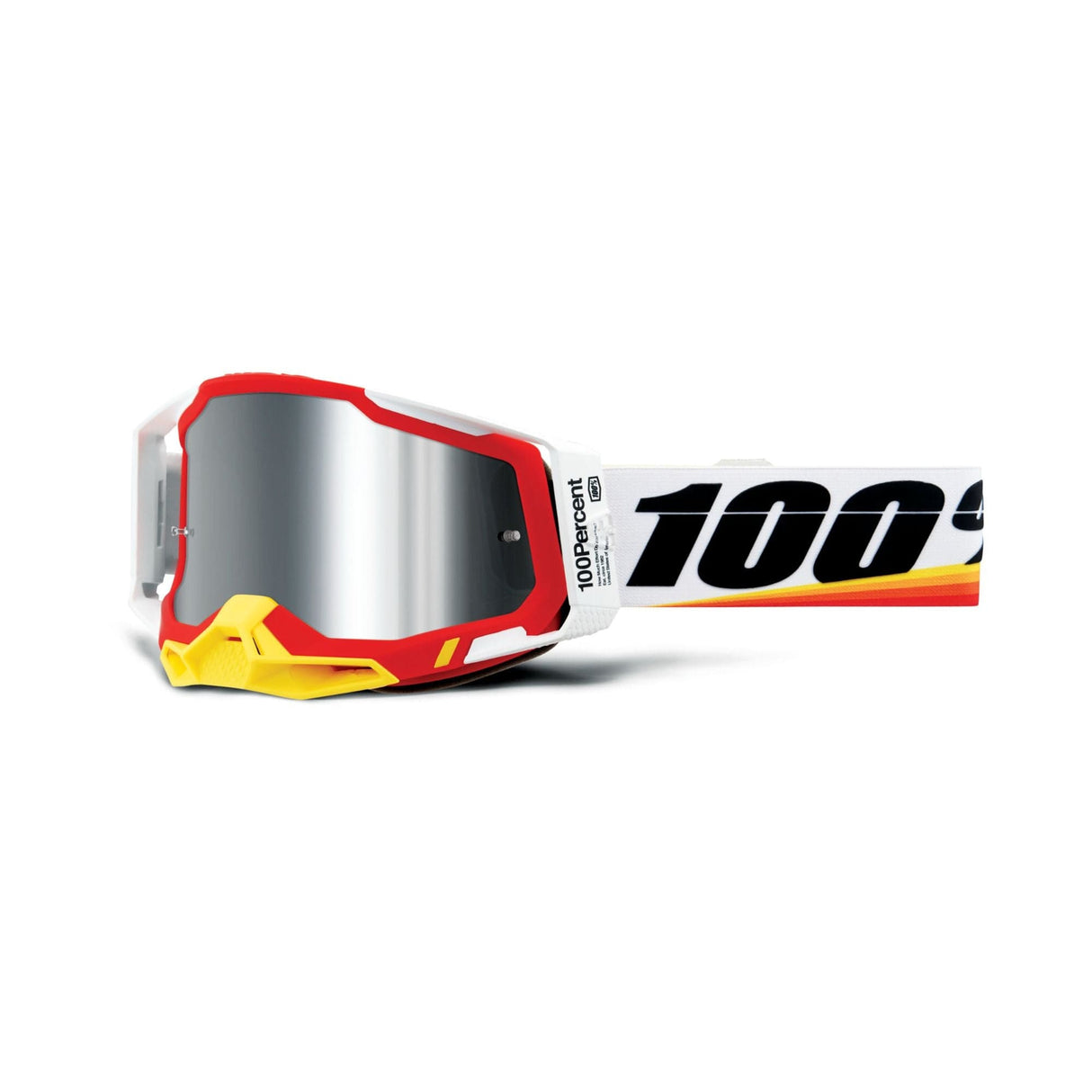 100% Racecraft 2 Goggle Arsham Red/ Mirror Silver Flash Lens