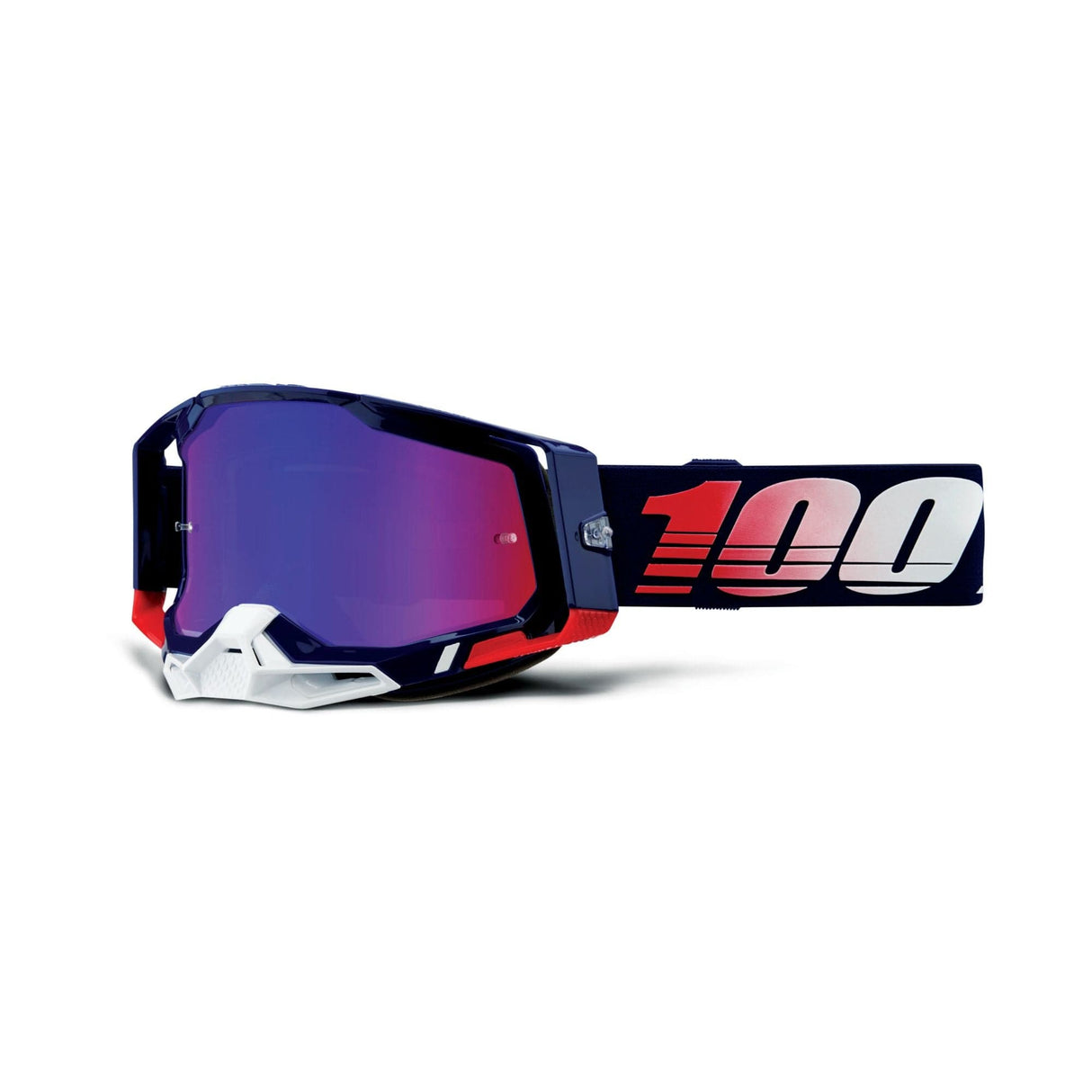 100% Racecraft 2 Goggle Republic / Mirror Red/Blue Lens