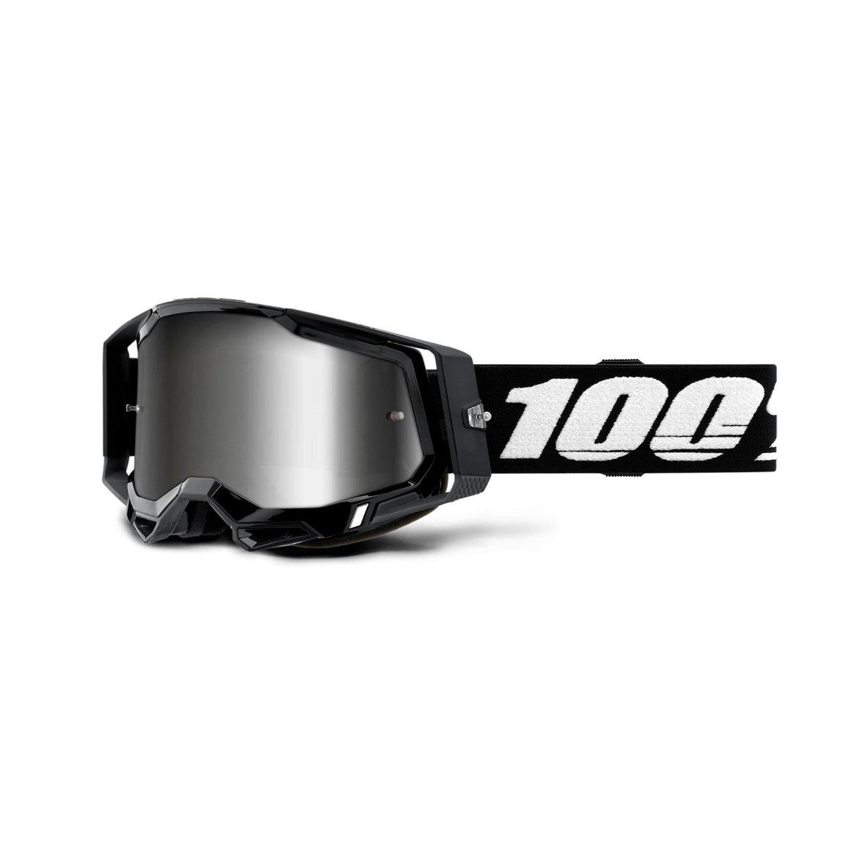 100% Racecraft 2 Goggle Black / Silver Mirror Lens