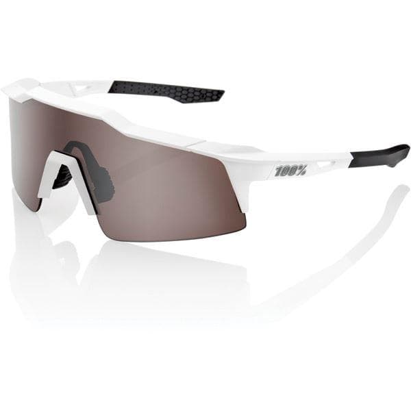 100% Speedcraft SL - Matt White - HiPER Silver Mirror Lens