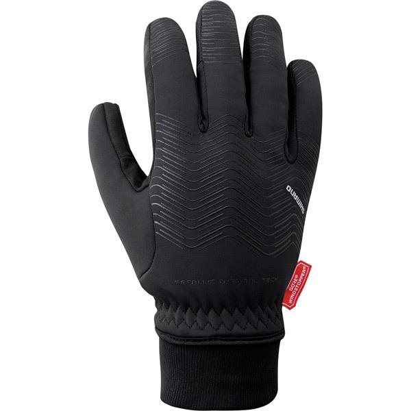 Shimano Clothing Unisex WINDSTOPPER&reg; Thermal Reflective Gloves, Black, Size S